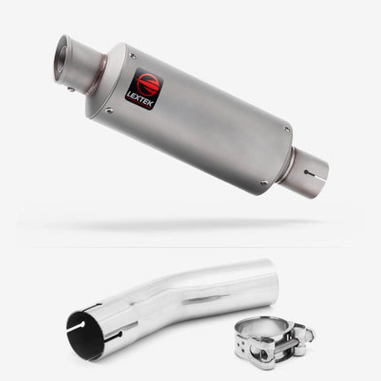 Lextek Matt Stainless Steel GP1 240mm Exhaust System for Lexmoto LXR 380