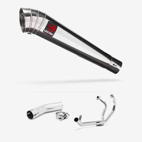 Lextek MP4 S/Steel Megaphone Exhaust System 300mm for Lexmoto LXR 380