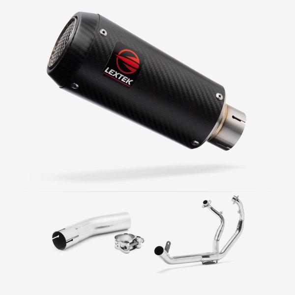 Lextek CP9C Full Carbon Exhaust System 180mm for Lexmoto LXR 380