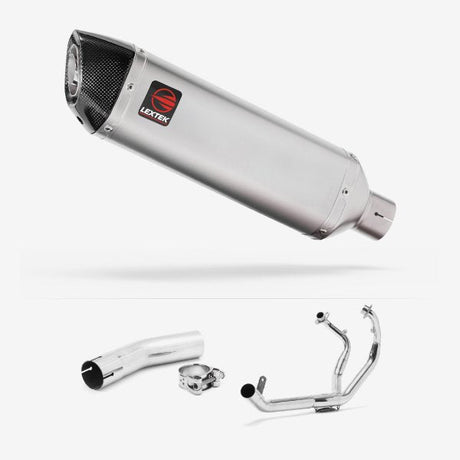Lextek VP1 Matt S/Steel Exhaust System 300mm for Lexmoto LXR 380