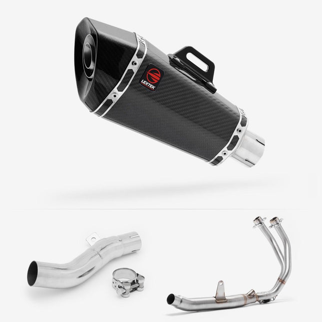 Lextek Carbon Fibre XP8C 210mm Exhaust System for Honda CB500X (16-18)