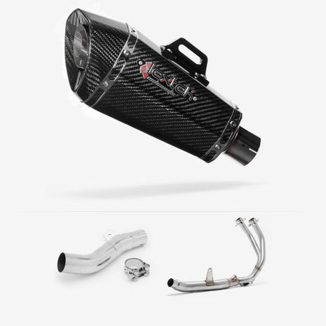 Lextek XP8C Carbon Fibre Exhaust System 210mm for Honda CB500X (16-18)