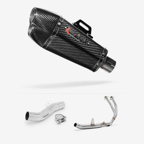Lextek XP13C Carbon Fibre Exhaust System 210mm for Honda CB500X (16-18)