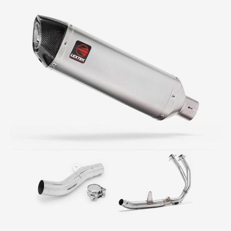 Lextek VP1 Matt S/Steel Exhaust System 300mm for Honda CB500X (16-18)