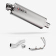 Lextek OP1 Matt S/Steel Exhaust System 350mm for Honda CB500X (16-18)