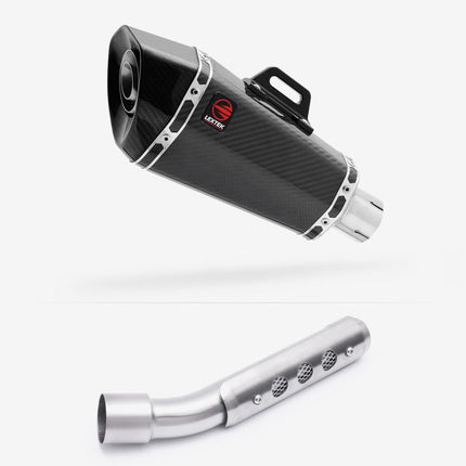 Lextek Carbon Fibre XP8C 210mm Exhaust with Link Pipe for Yamaha Tenere 700 (19-23)