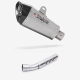 Lextek XP10 Matt S/Steel Exhaust 210mm with Link Pipe for Yamaha Tenere 700 (19-23)