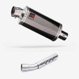 Lextek OP16 Dark Tint Stainless Exhaust 250mm with Link Pipe for Yamaha Tenere 700 (19-23)