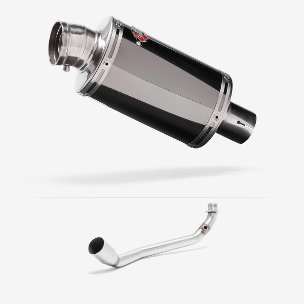 Lextek OP15 Dark Tint Stainless Exhaust System 200mm for Lexmoto Riot 125