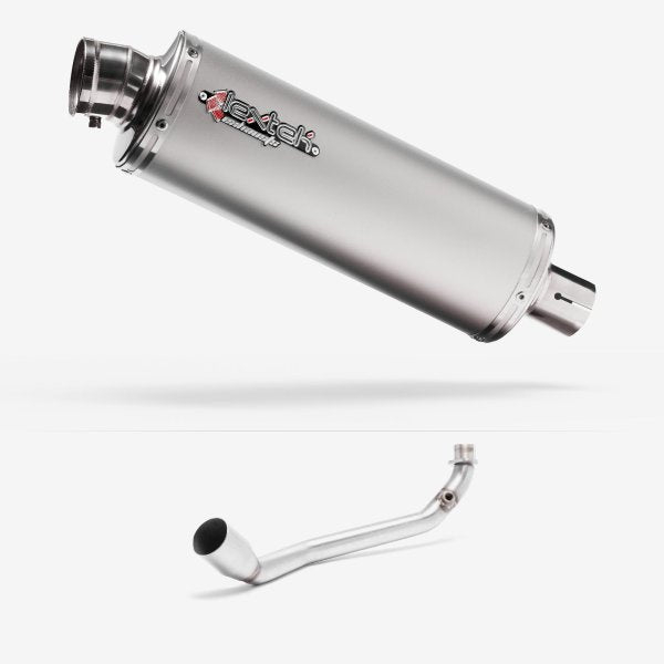 Lextek OP1 Matt S/Steel Exhaust System 350mm for Lexmoto Riot 125