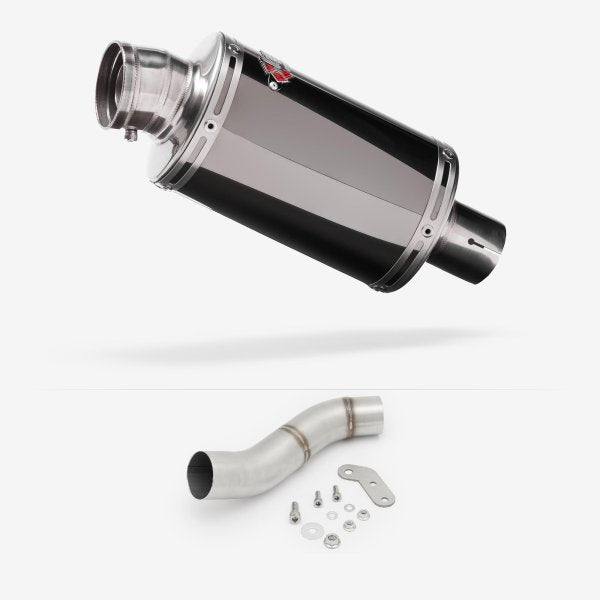 Lextek OP15 Dark Tint Stainless Exhaust 200mm with Link Pipe for Ducati Monster 797 (17-18)