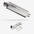 Lextek OP1 Matt S/Steel Exhaust 350mm with Link Pipe for Ducati Monster 797 (17-18)