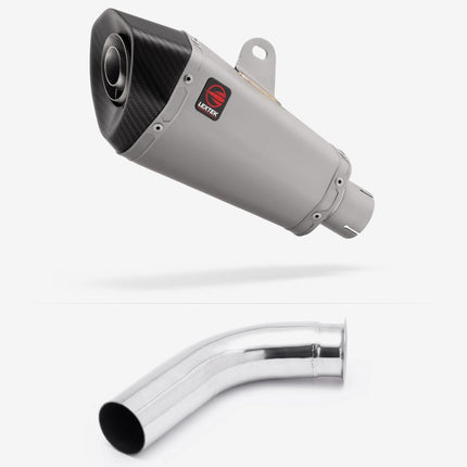 Lextek Matt Stainless Steel XP10 210mm Exhaust with Link Pipe