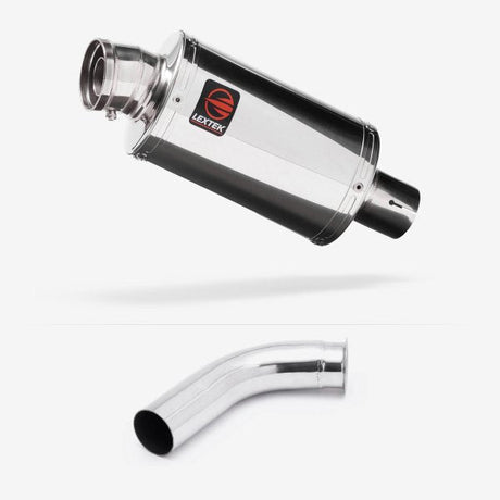 Lextek OP4 Polished S/Steel Exhaust 200mm with Link Pipe