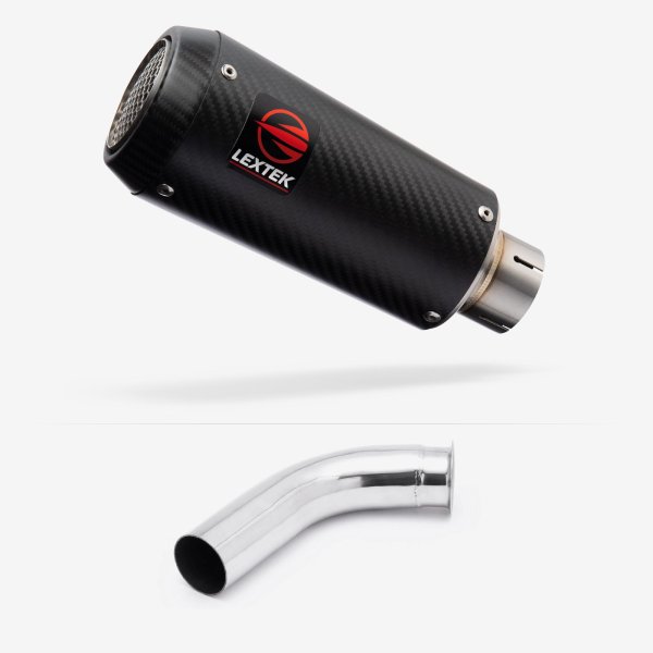 Lextek CP9C Full Carbon Exhaust 180mm with Link Pipe for KTM 125/390 Duke (17-20) RC125/390 (14-20)