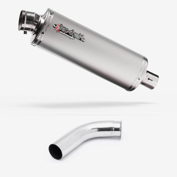 Lextek OP1 Matt S/Steel Exhaust 350mm with Link Pipe for KTM 125/390 Duke (17-20) RC125/390 (14-20)