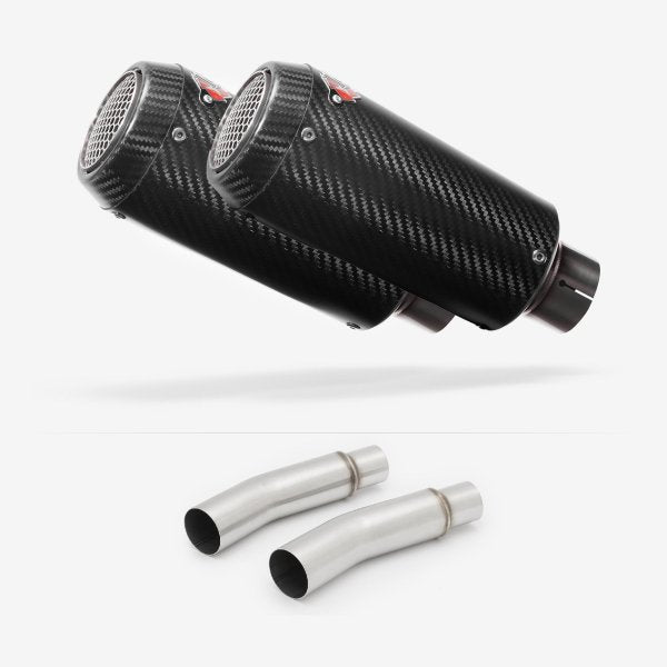 Lextek CP9C Full Carbon Exhaust 180mm with Link Pipes for Ducati Monster 620 (01-06)