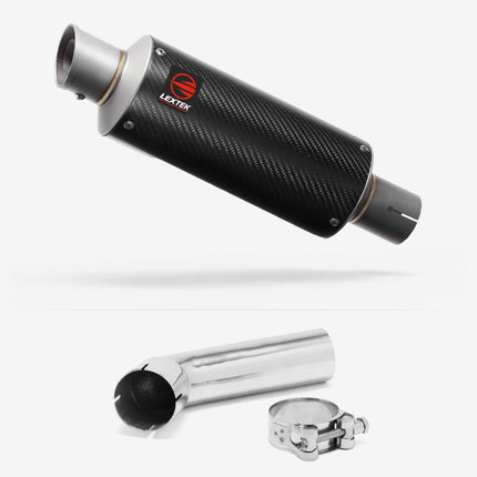 Lextek Carbon Fibre GP8C 240mm Exhaust with Link Pipe for Suzuki DL1050 V-Strom (20- )