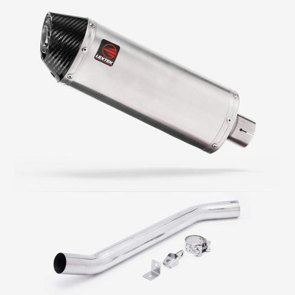 Lextek Brushed Stainless Steel RP2 300mm High Level with Link Pipe for Suzuki GSXR 600/750 (06-07)