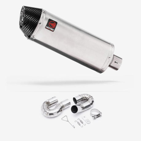 Lextek RP2 Gloss S/Steel Oval Exhaust 300mm with Link Pipe for Honda CBR1000 RR (08-13)