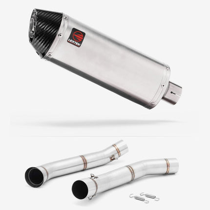 Lextek Brushed Stainless Steel RP2 300mm Exhaust with Link Pipe for KTM 690 Duke (12-19)