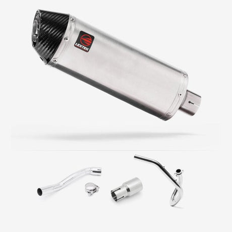 Lextek RP2 Gloss S/Steel Oval Exhaust System 300mm for Pulse XF250GY (06-15)