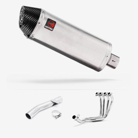Lextek RP2 Gloss S/Steel Oval Exhaust System 300mm for Yamaha FZS 600 Fazer (97-03)
