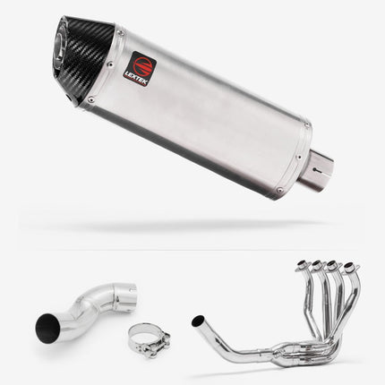 Lextek Brushed Stainless Steel RP2 300mm Exhaust System for Kawasaki Z900