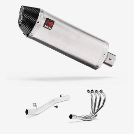 Lextek RP2 Gloss S/Steel Oval Exhaust System 300mm for Suzuki GSF 1200 Bandit (95-06)