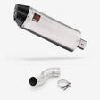Lextek RP2 Gloss S/Steel Oval Exhaust 300mm with Link Pipe for Kawasaki Z900 (17-19)