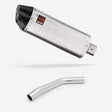Lextek RP2 Gloss S/Steel Oval Exhaust 300mm with Link Pipe for Triumph Tiger 800 (10-19)