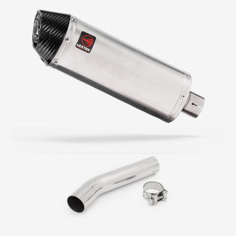 Lextek RP2 Gloss S/Steel Oval Exhaust 300mm with Link Pipe for Honda CB1300 (03-14)