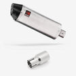 Lextek RP2 Gloss S/Steel Oval Exhaust 300mm with Link Pipe for Lexmoto Adrenaline (EFI) 125