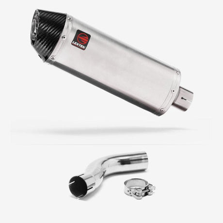 Lextek RP2 Gloss S/Steel Oval Exhaust 300mm with Link Pipe for Triumph Sprint ST 995i (98-04)