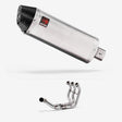 Lextek RP2 Gloss S/Steel Oval Exhaust System 300mm Low Level for Yamaha MT-09 Tracer (14-20)