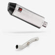 Lextek RP2 Gloss S/Steel Oval Exhaust 300mm High Level with Link Pipe for Yamaha YZF R6 (17-22)