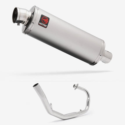 Lextek Matt Stainless Steel OP1 350mm Exhaust System for Lexmoto LXR 125