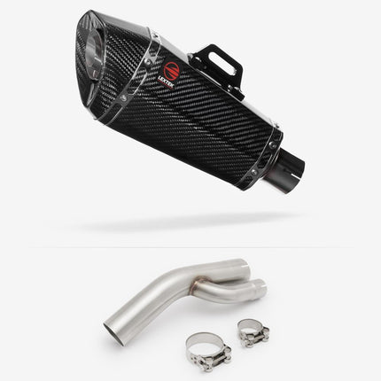 Lextek Carbon Fibre XP8C 210mm Exhaust with Link Pipe for BMW S1000 RR (17-18)