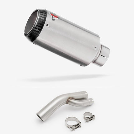 Lextek Matt Stainless Steel CP1 150mm Exhaust with Link Pipe for BMW S1000 RR (17-18)