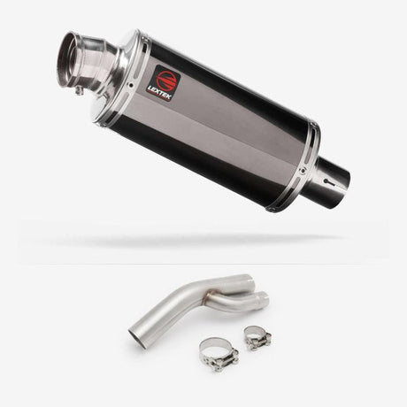 Lextek OP16 Dark Tint Stainless Exhaust 250mm with Link Pipe for BMW S1000 RR (17-18)