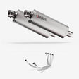 Lextek OP1 Matt S/Steel Oval Exhaust System 350mm for Yamaha FJR1300 (01-19)