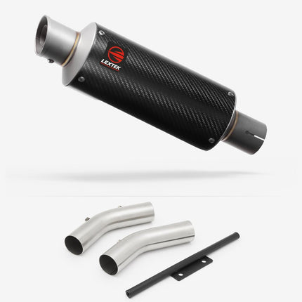 Lextek Carbon Fibre GP8C 240mm Twin Underseat with Link Pipe