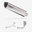 Lextek RP1 Gloss S/Steel Oval Exhaust System 400mm for Triumph Tiger 1050 Sport (13-20)