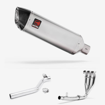 Lextek Matt Stainless Steel VP1 300mm Exhaust System for Triumph Tiger 1050 Sport (13-21)