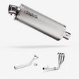 Lextek OP1 Matt S/Steel Exhaust System 350mm for Triumph Tiger 1050 Sport (13-20)