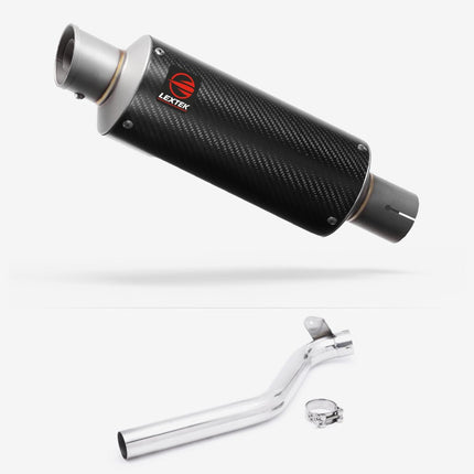 Lextek Carbon Fibre GP8C 240mm Exhaust with Link Pipe for Triumph Tiger 1050 Sport (13-20)