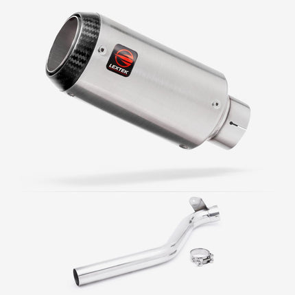 Lextek Matt Stainless Steel CP1 150mm Exhaust with Link Pipe for Triumph Tiger 1050 Sport (13-20)