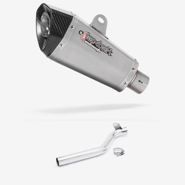 Lextek XP10 Matt S/Steel Exhaust 210mm with Link Pipe for Triumph Tiger 1050 Sport (13-20)