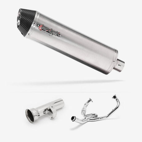 Lextek RP1 Gloss S/Steel Oval Exhaust System 400mm for KTM 1290 Super Adventure (17-20)
