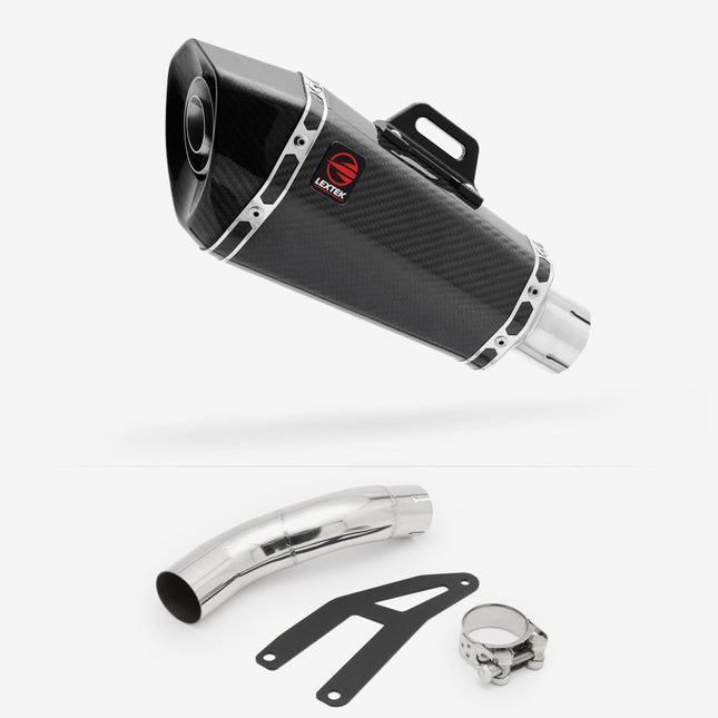 Lextek Carbon Fibre XP8C 210mm Exhaust with Low Level Link Pipe